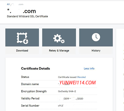 Godaddy 域名证书购买与配置 Godaddy 域名证书购买与配置