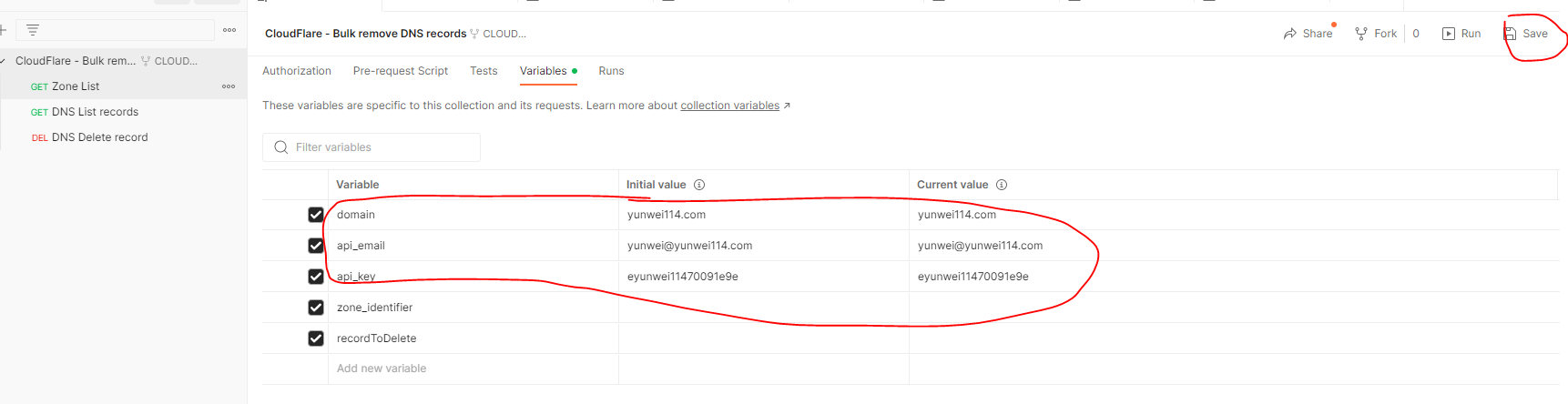 使用PostMan如何批量删除CloudFlare DNS的解析记录 使用PostMan如何批量删除CloudFlare DNS的解析记录