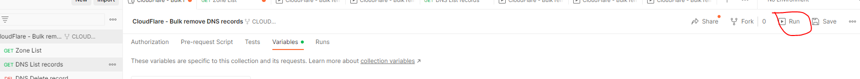 使用PostMan如何批量删除CloudFlare DNS的解析记录 使用PostMan如何批量删除CloudFlare DNS的解析记录